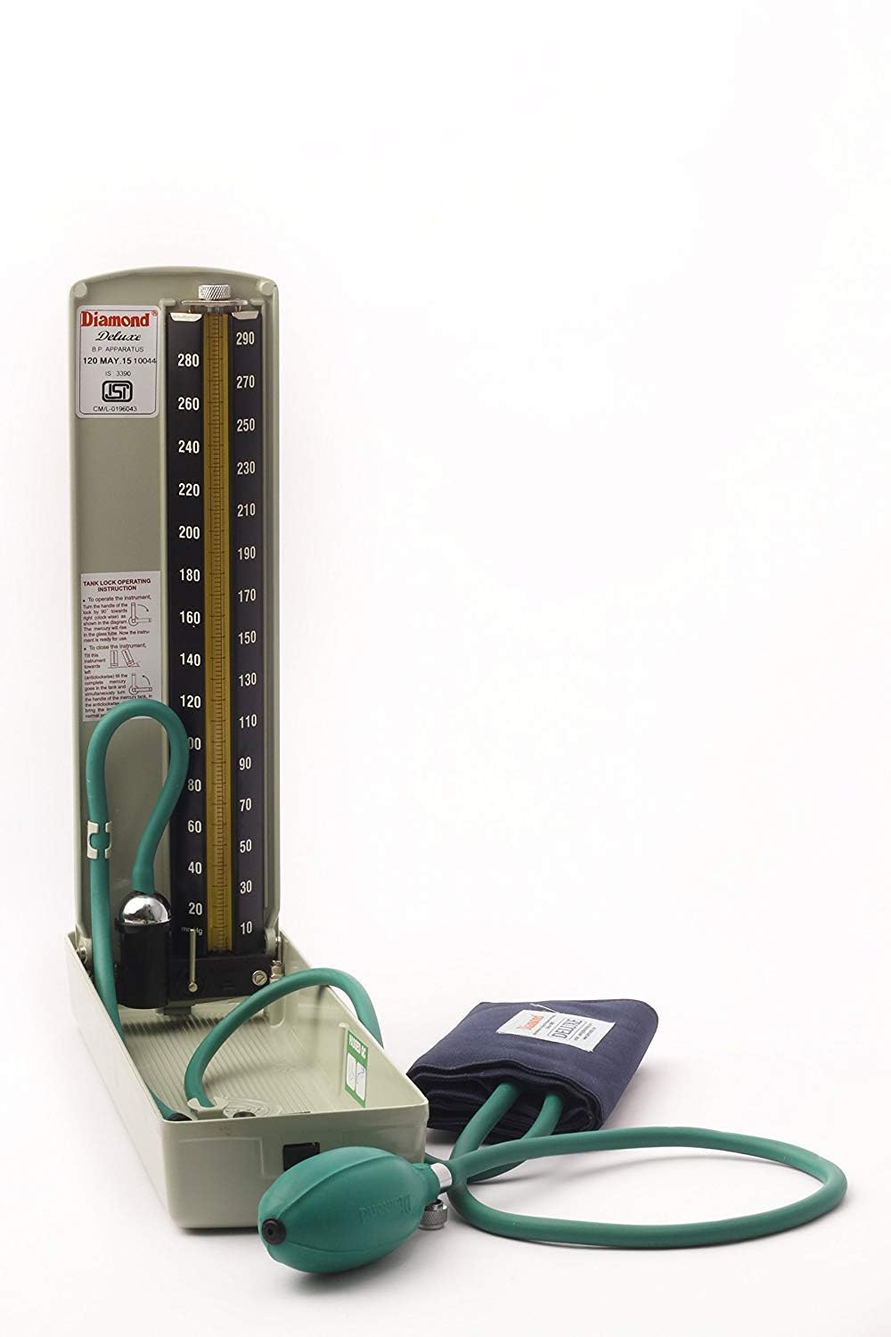 Diamond BPMR120 Deluxe Mercurial Arm BP Monitor Apparatus, Grey